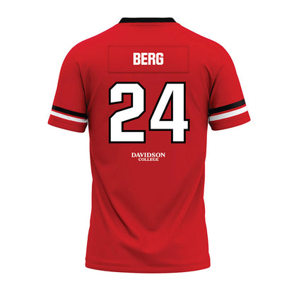 Davidson - NCAA Football : Brodey Berg - 2024 Orange Premium Football Jersey-1