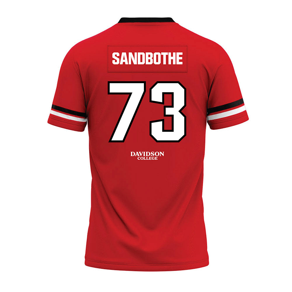 Davidson - NCAA Football : Warren Sandbothe - 2024 Orange Premium Football Jersey-1