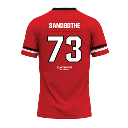 Davidson - NCAA Football : Warren Sandbothe - 2024 Orange Premium Football Jersey-1