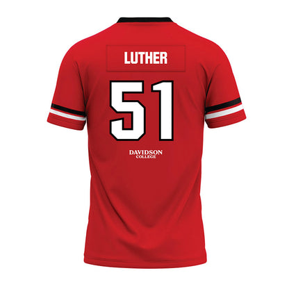 Davidson - NCAA Football : Tom Luther - 2024 Orange Premium Football Jersey