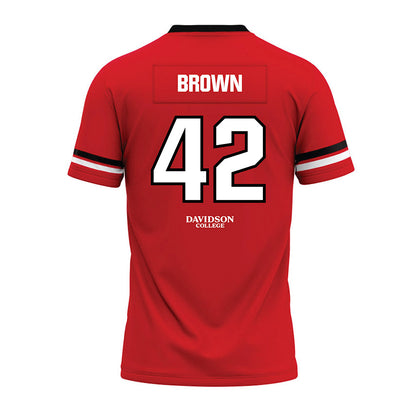 Davidson - NCAA Football : Dallas Brown - 2024 Orange Premium Football Jersey