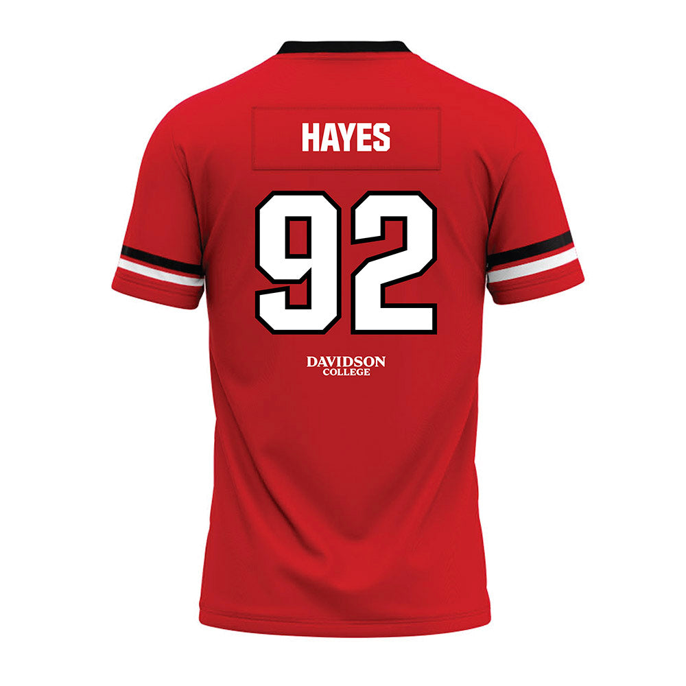 Davidson - NCAA Football : Christian Hayes - 2024 Orange Premium Football Jersey-1