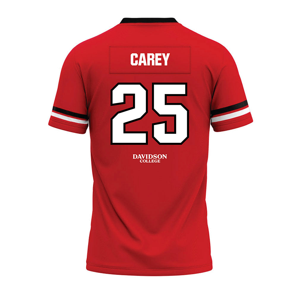 Davidson - NCAA Football : Aaron Carey - 2024 Orange Premium Football Jersey