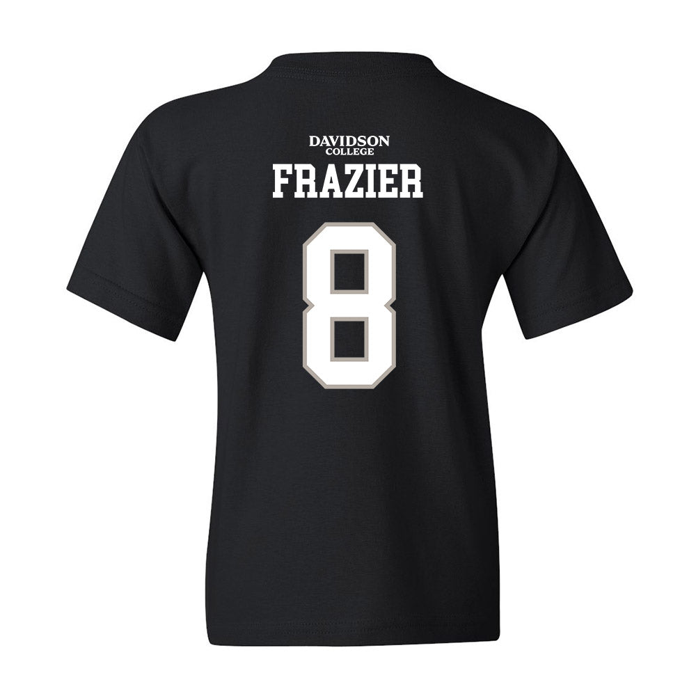 Davidson - NCAA Football : Andrew Frazier - Black Replica Shersey Youth T-Shirt