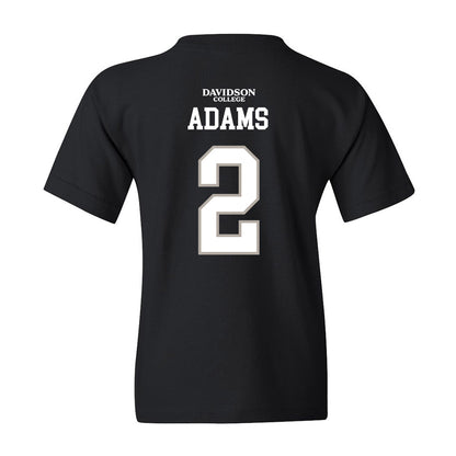 Davidson - NCAA Football : Mari Adams - Black Replica Shersey Youth T-Shirt