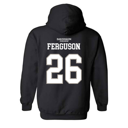 Davidson - NCAA Football : Jayden Ferguson - Black Replica Shersey Hooded Sweatshirt-1