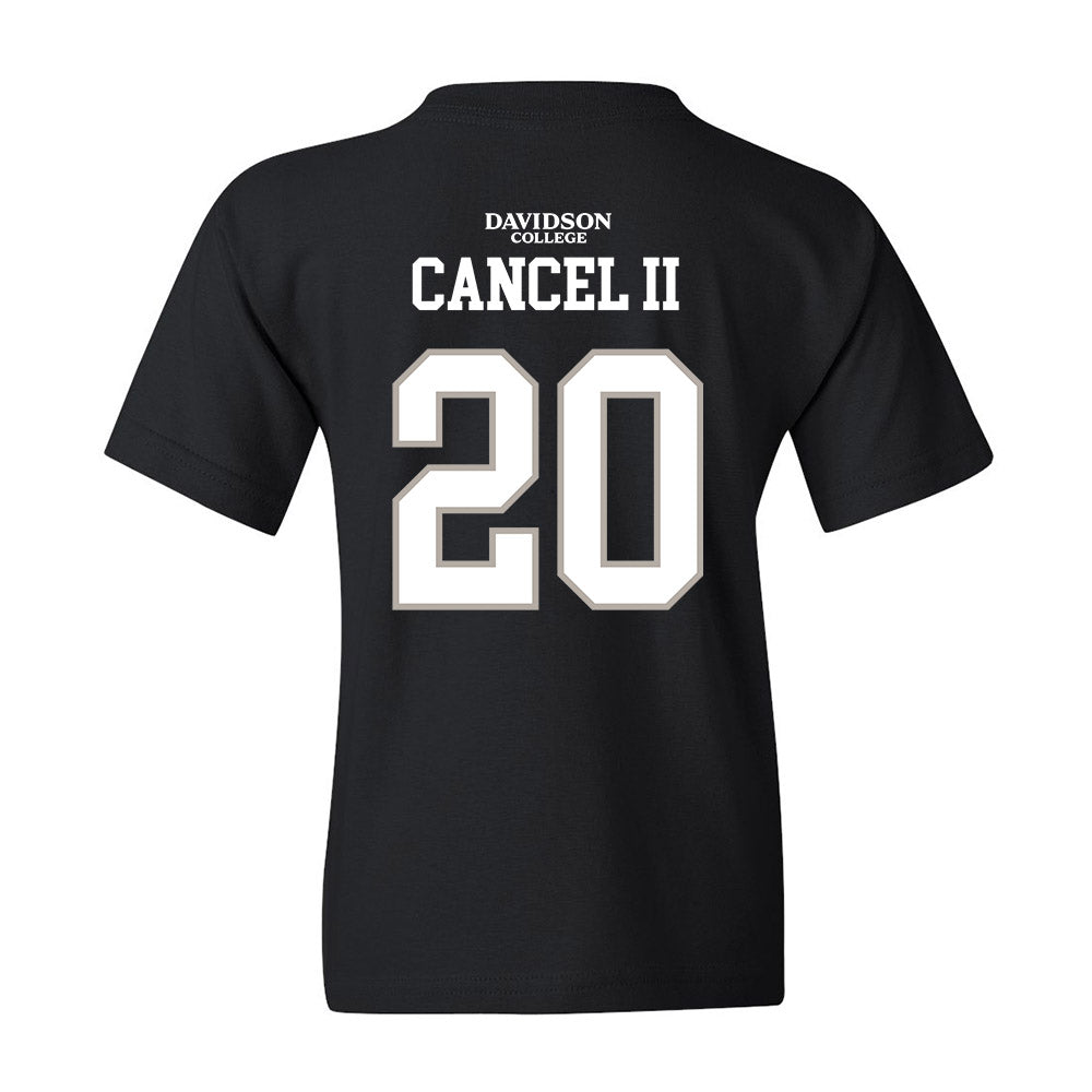 Davidson - NCAA Football : Quinton Cancel II - Black Replica Shersey Youth T-Shirt