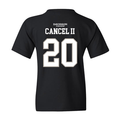 Davidson - NCAA Football : Quinton Cancel II - Black Replica Shersey Youth T-Shirt