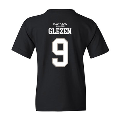 Davidson - NCAA Football : Landon Glezen - Black Replica Shersey Youth T-Shirt-1