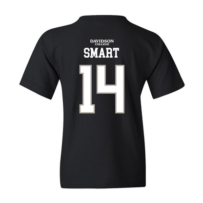 Davidson - NCAA Football : Landon Smart - Black Replica Shersey Youth T-Shirt