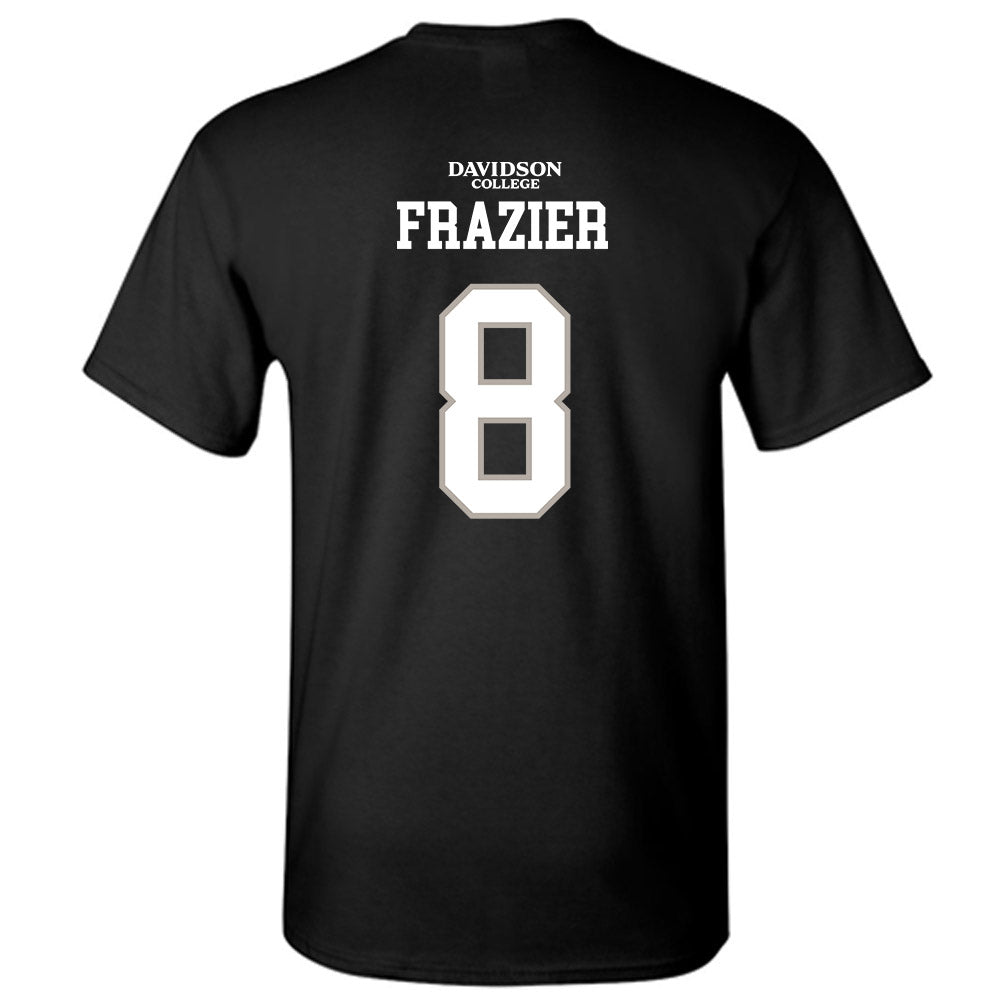 Davidson - NCAA Football : Andrew Frazier - Black Replica Shersey T-Shirt