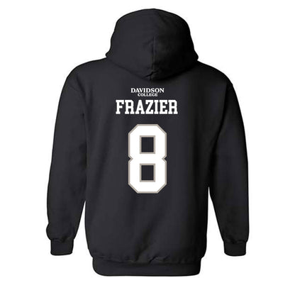 Davidson - NCAA Football : Andrew Frazier - Black Replica Shersey Hooded Sweatshirt