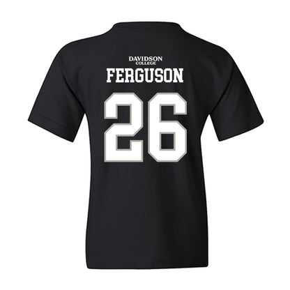 Davidson - NCAA Football : Jayden Ferguson - Black Replica Shersey Youth T-Shirt-1