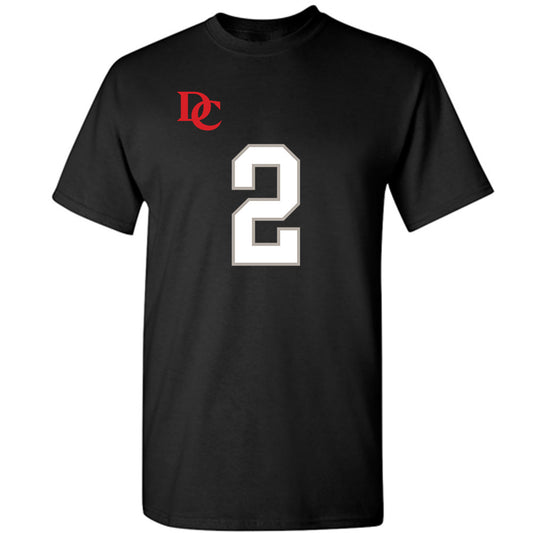 Davidson - NCAA Football : Mari Adams - Black Replica Shersey T-Shirt