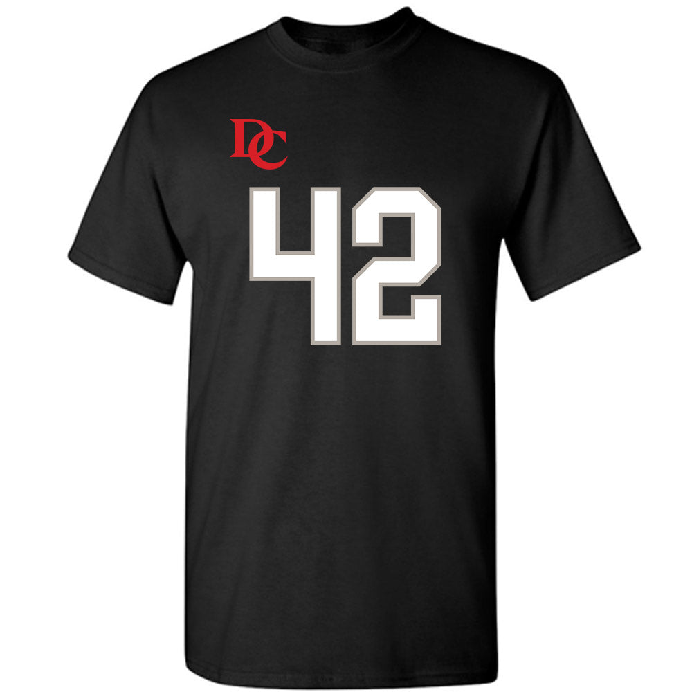 Davidson - NCAA Football : Dallas Brown - Black Replica Shersey T-Shirt