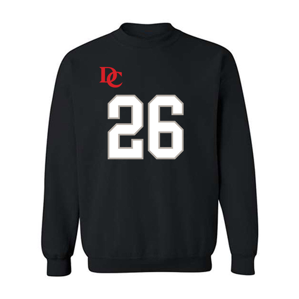 Davidson - NCAA Football : Jayden Ferguson - Black Replica Shersey Crewneck Sweatshirt-0
