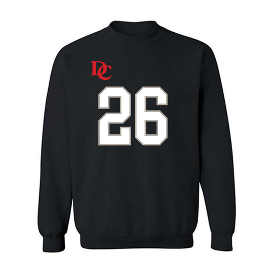 Davidson - NCAA Football : Jayden Ferguson - Black Replica Shersey Crewneck Sweatshirt-0