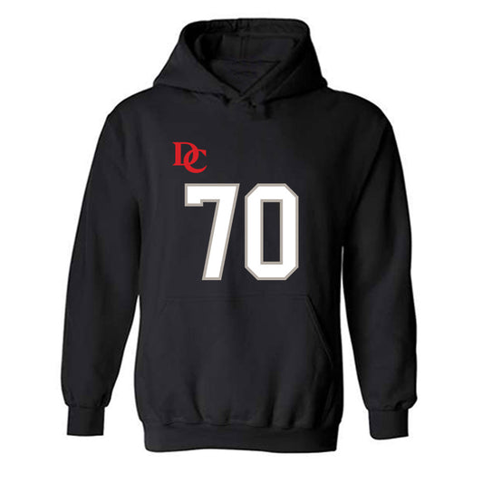 Davidson - NCAA Football : Jayden Joyce - Black Replica Shersey Hooded Sweatshirt