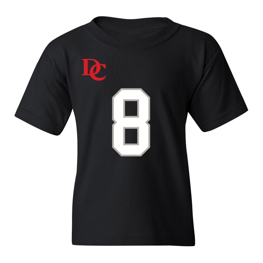 Davidson - NCAA Football : Andrew Frazier - Black Replica Shersey Youth T-Shirt