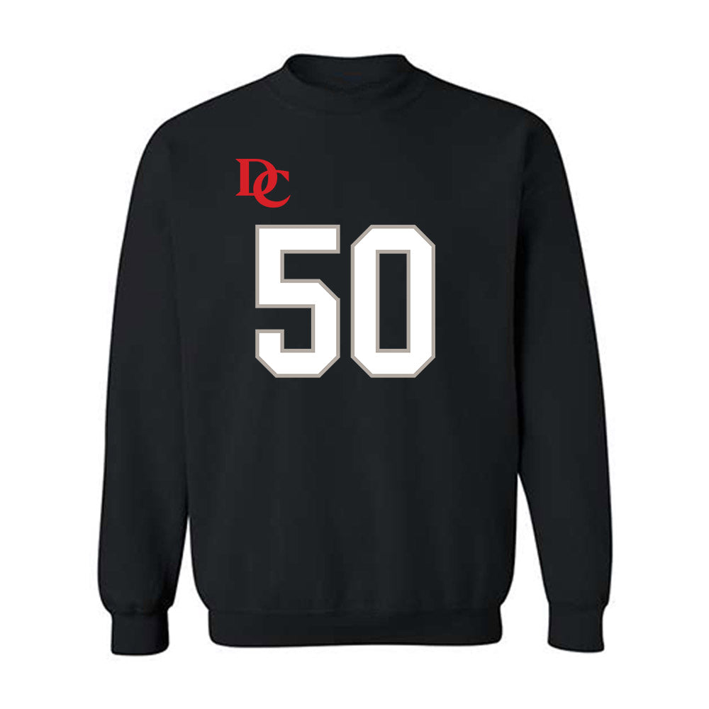 Davidson - NCAA Football : Carson Coffman - Black Replica Shersey Crewneck Sweatshirt-0
