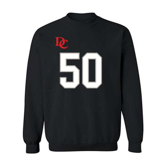 Davidson - NCAA Football : Carson Coffman - Black Replica Shersey Crewneck Sweatshirt-0