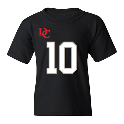 Davidson - NCAA Football : AJ Adams - Black Replica Shersey Youth T-Shirt