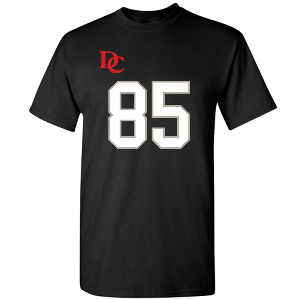 Davidson - NCAA Football : Jack Perozek - Black Replica Shersey T-Shirt-0