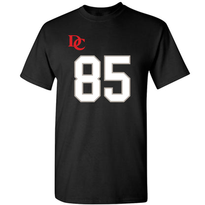 Davidson - NCAA Football : Jack Perozek - Black Replica Shersey T-Shirt-0