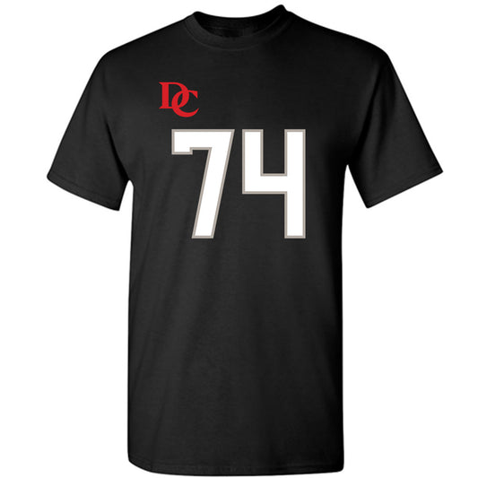 Davidson - NCAA Football : Kyler Herring - Black Replica Shersey T-Shirt-0