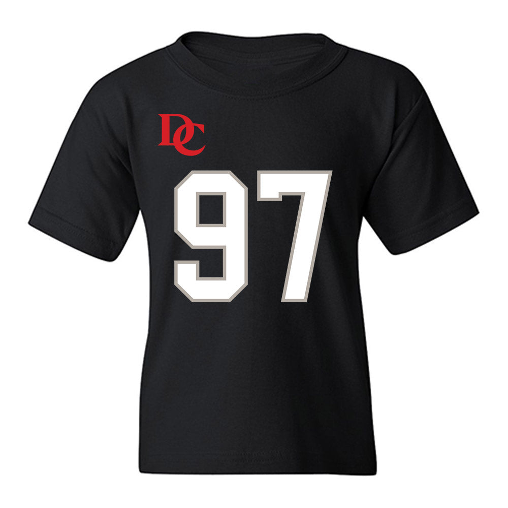 Davidson - NCAA Football : Liam McMann - Black Replica Shersey Youth T-Shirt-0