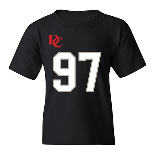 Davidson - NCAA Football : Liam McMann - Black Replica Shersey Youth T-Shirt-0