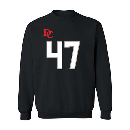 Davidson - NCAA Football : Nash Pippin - Black Replica Shersey Crewneck Sweatshirt-0