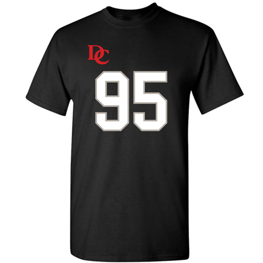 Davidson - NCAA Football : Josiah Jackson - Black Replica Shersey T-Shirt