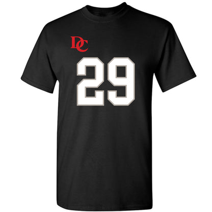 Davidson - NCAA Football : Carter Simko - Black Replica Shersey T-Shirt-0