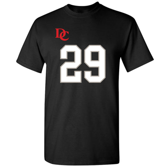 Davidson - NCAA Football : Carter Simko - Black Replica Shersey T-Shirt-0