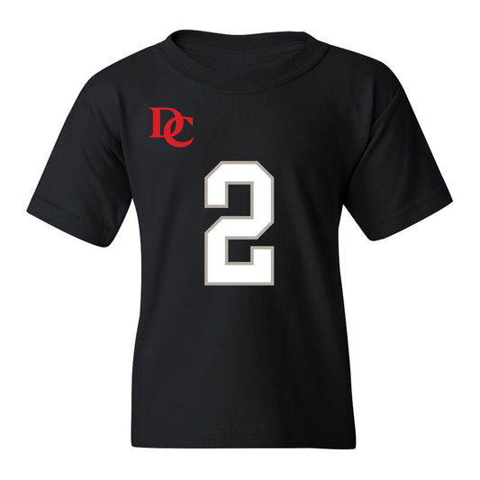 Davidson - NCAA Football : Mari Adams - Black Replica Shersey Youth T-Shirt