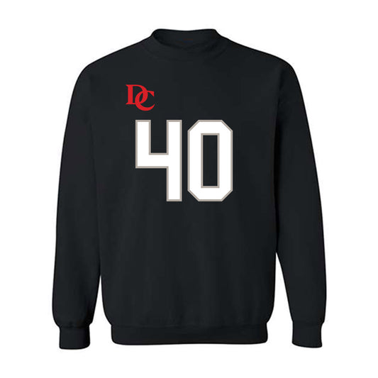 Davidson - NCAA Football : Carius McClain - Black Replica Shersey Crewneck Sweatshirt