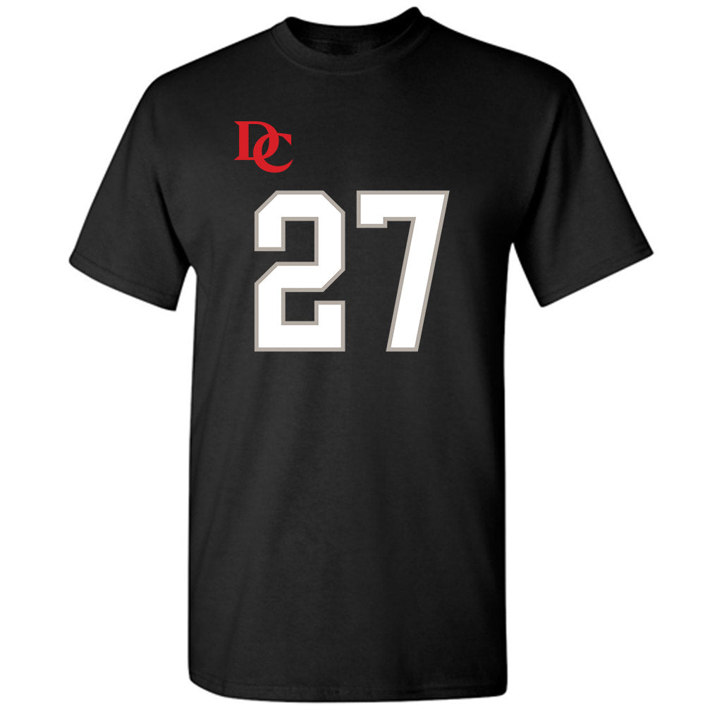 Davidson - NCAA Football : Revis McClairen - Black Replica Shersey T-Shirt-0