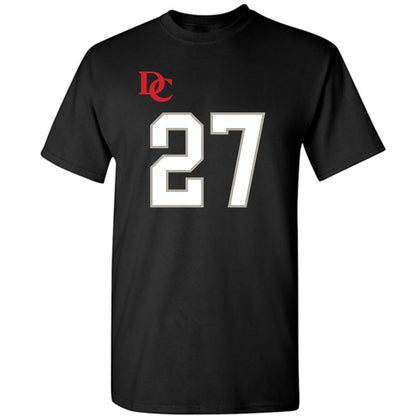 Davidson - NCAA Football : Revis McClairen - Black Replica Shersey T-Shirt-0