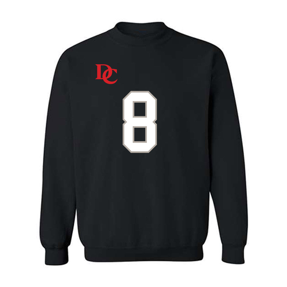 Davidson - NCAA Football : Andrew Frazier - Black Replica Shersey Crewneck Sweatshirt