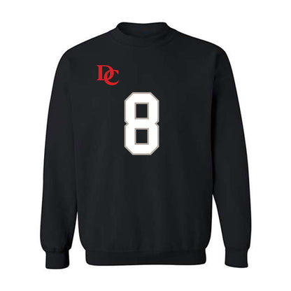 Davidson - NCAA Football : Andrew Frazier - Black Replica Shersey Crewneck Sweatshirt