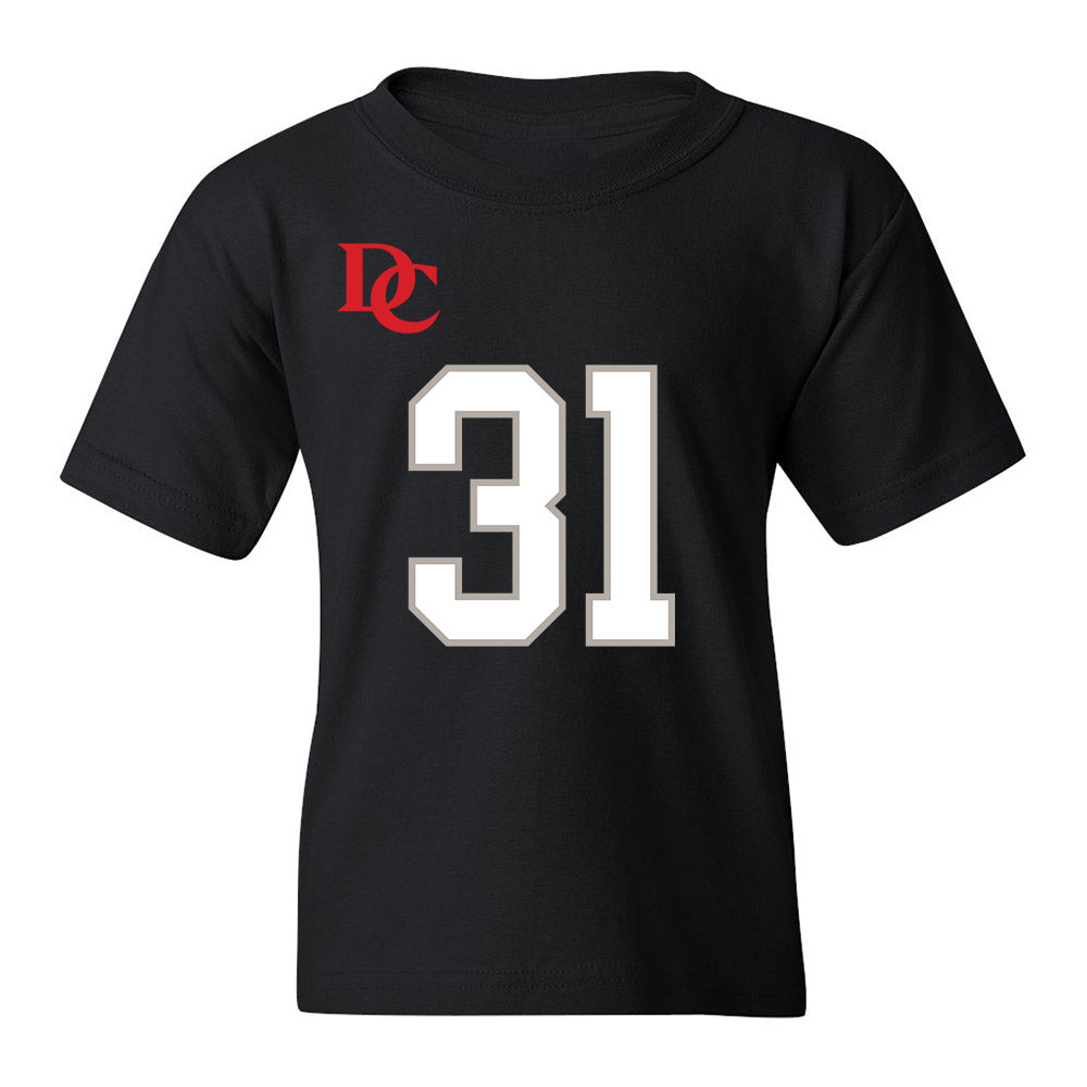 Davidson - NCAA Football : Michael Leonard - Black Replica Shersey Youth T-Shirt