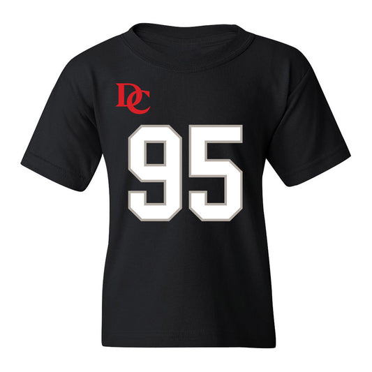 Davidson - NCAA Football : Josiah Jackson - Black Replica Shersey Youth T-Shirt