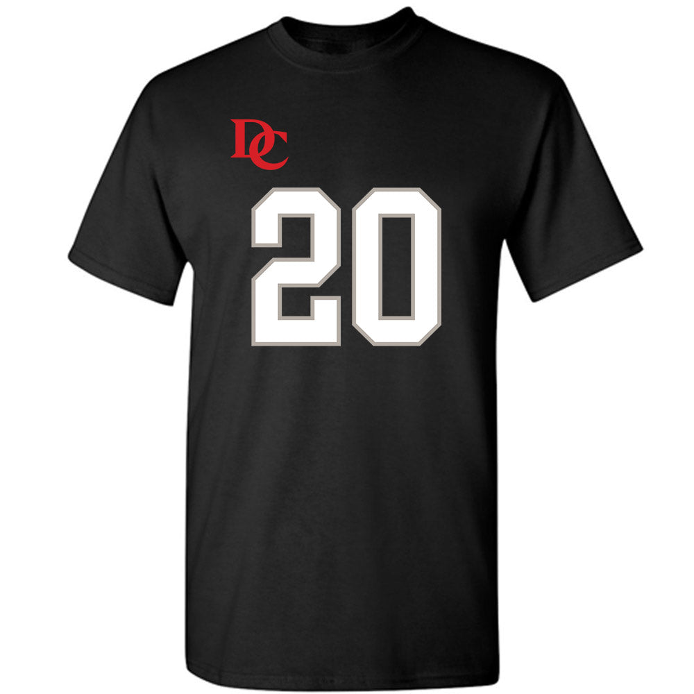 Davidson - NCAA Football : Quinton Cancel II - Black Replica Shersey T-Shirt