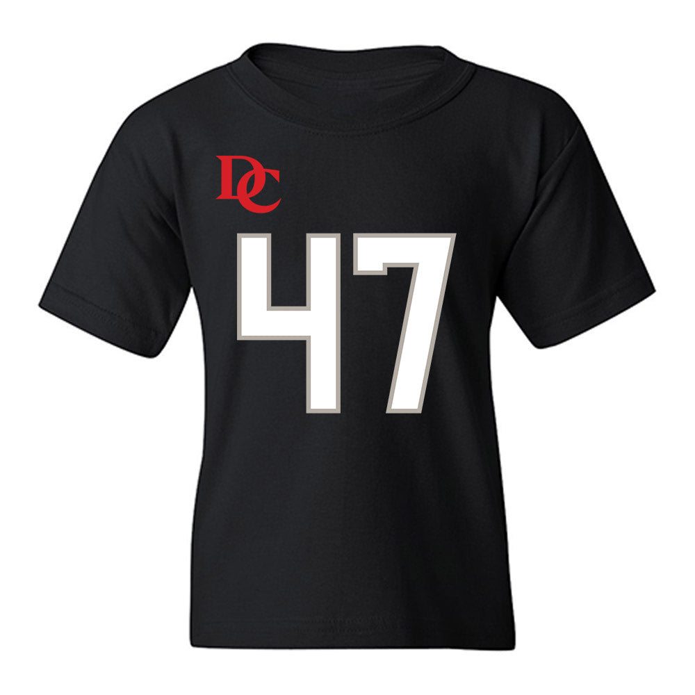 Davidson - NCAA Football : Nash Pippin - Black Replica Shersey Youth T-Shirt-0