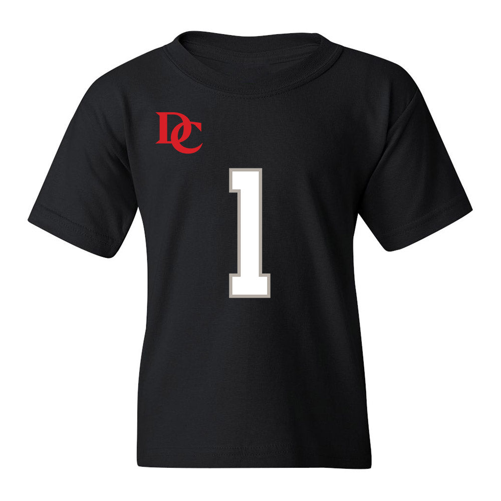 Davidson - NCAA Football : Jaleel Sales - Black Replica Shersey Youth T-Shirt