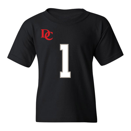 Davidson - NCAA Football : Jaleel Sales - Black Replica Shersey Youth T-Shirt
