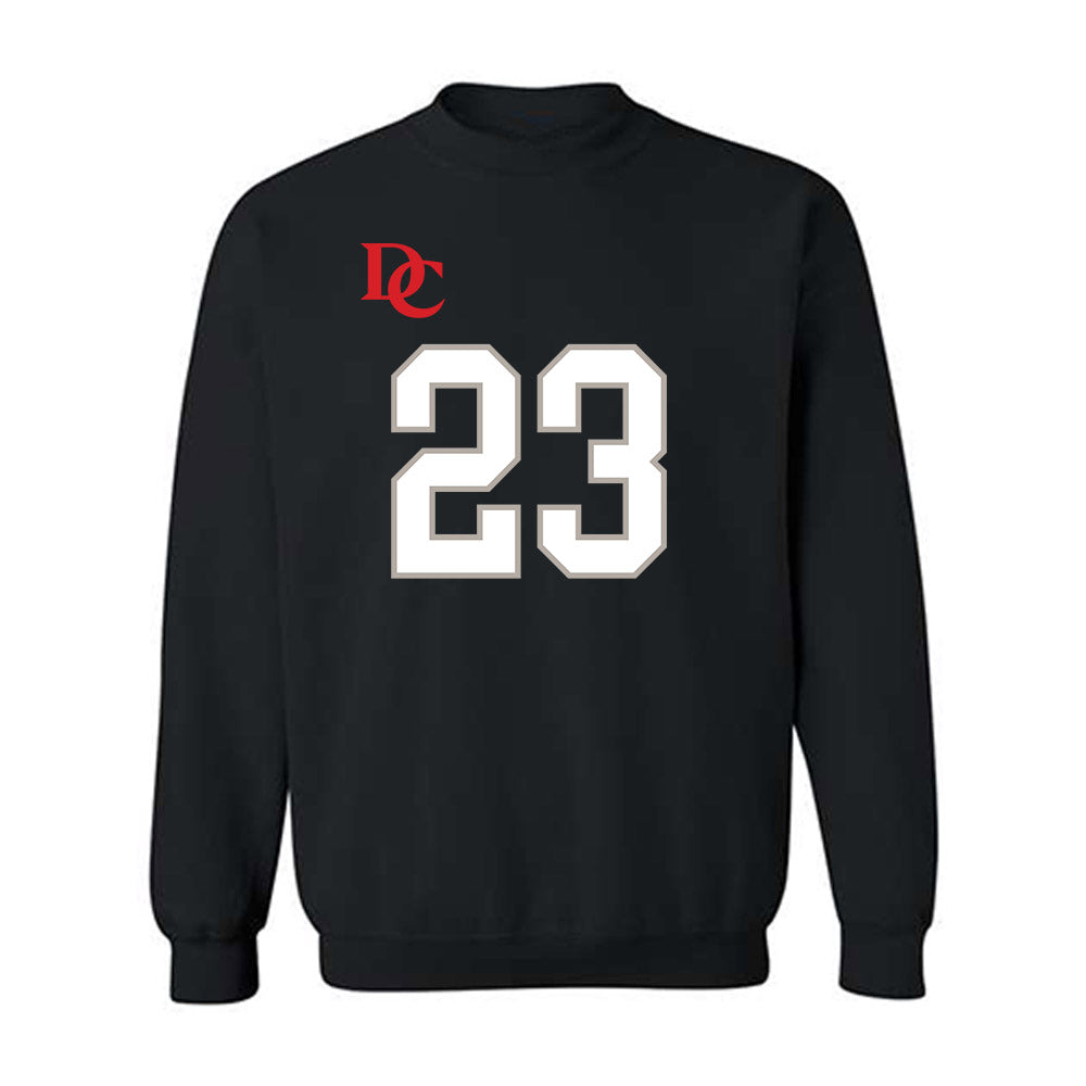 Davidson - NCAA Football : Nakoma Scott - Black Replica Shersey Crewneck Sweatshirt-0