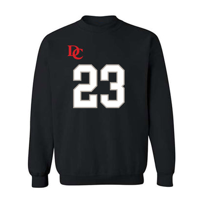 Davidson - NCAA Football : Nakoma Scott - Black Replica Shersey Crewneck Sweatshirt-0
