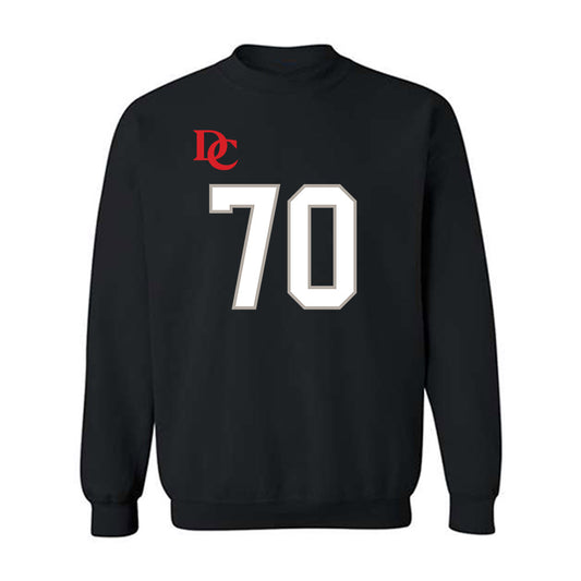 Davidson - NCAA Football : Jayden Joyce - Black Replica Shersey Crewneck Sweatshirt